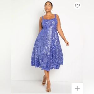 Bustier Flare Sequin Dress